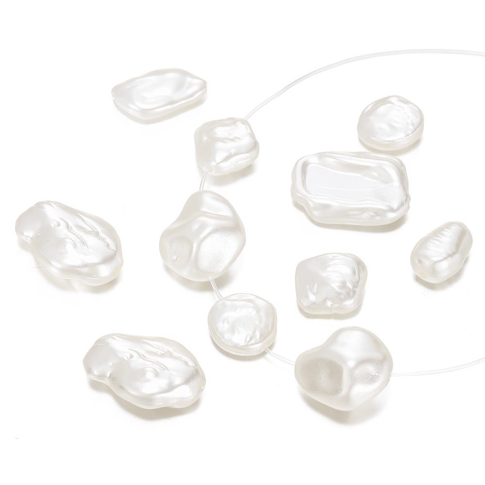 Pearl Stud Earrings - Contas de pérola ABS estilo barroco,