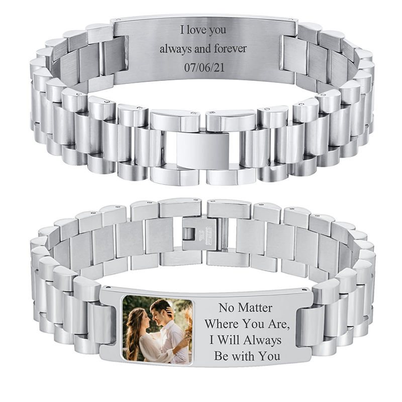 Jewelry Watches For Men - Pulseira de relógio com texto de