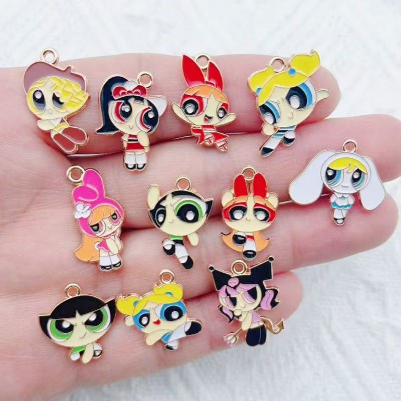 Drop Earrings - 10 peças de pingente de menina