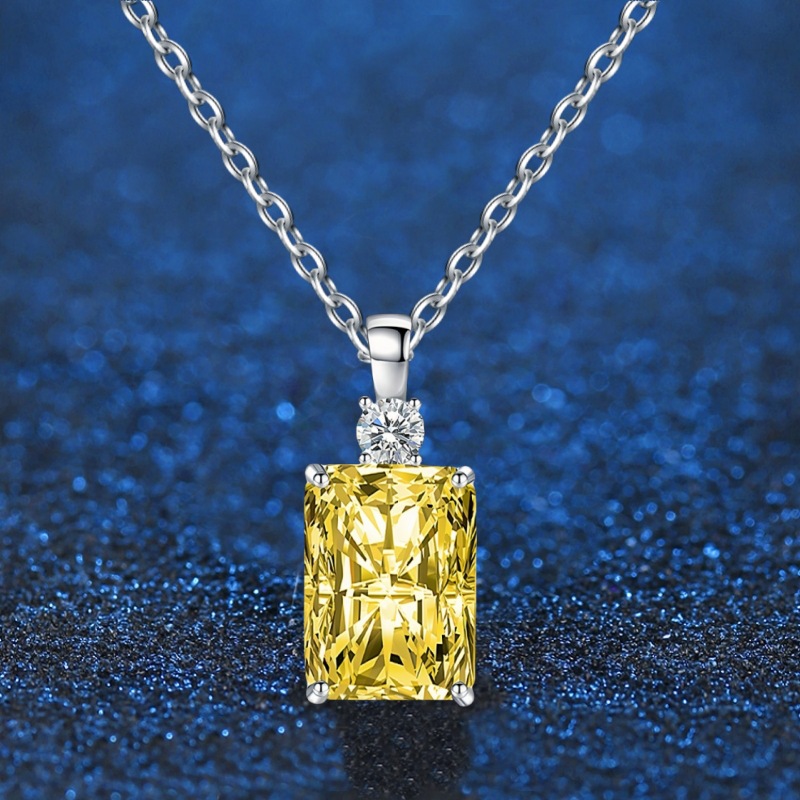 Crystal Choker Necklace - 100% 925 prata esterlina esmeralda corte