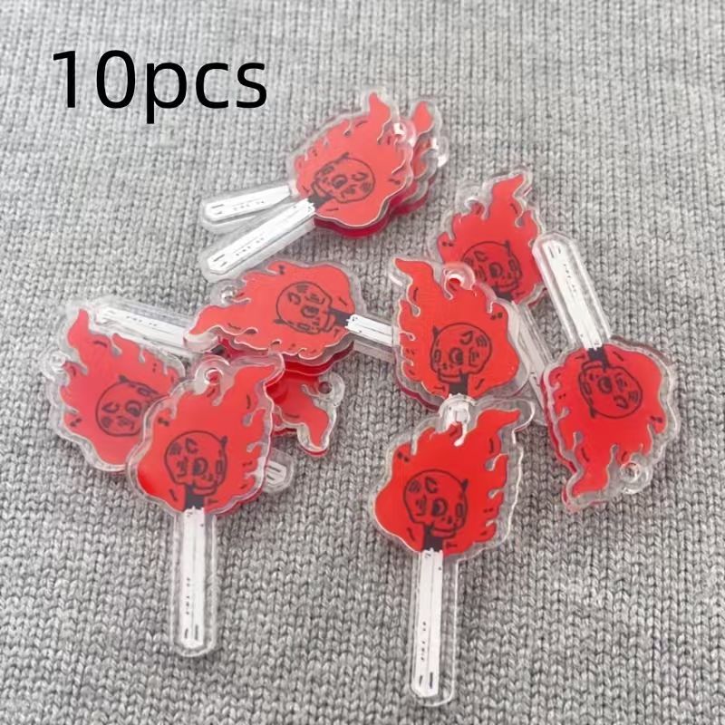 Drop Earrings - Pingente de crânio em acrílico, 10