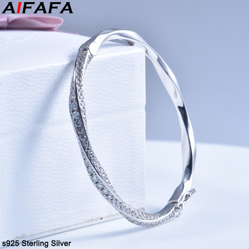 Cuff Bangle Bracelet - Pulseira de Prata Esterlina s925 para