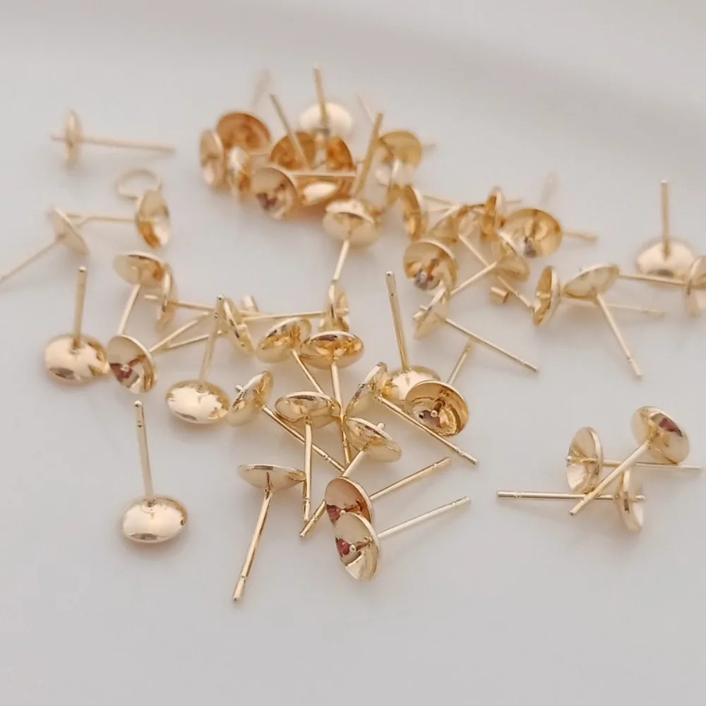 Pearl Stud Earrings - Acessórios de contas banhadas a ouro