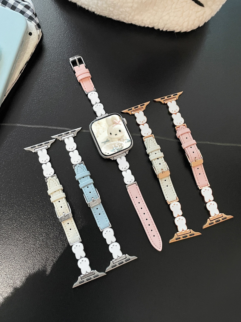 Watch Strap Replacement - Nova Pulseira de Couro Miffy Rabbit