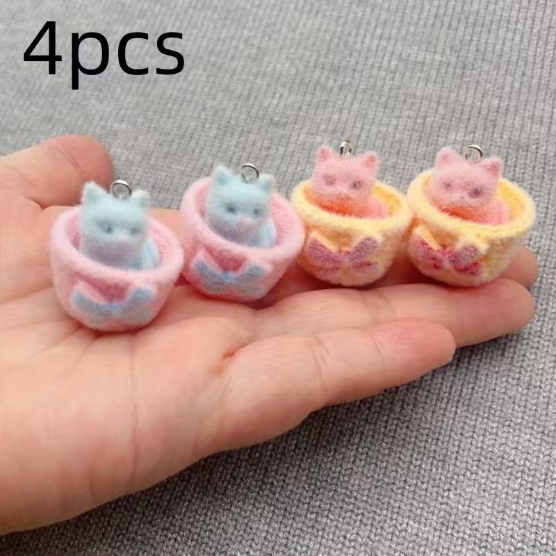 4 peças de pingente de gato em - Drop Earrings avaliação e preço