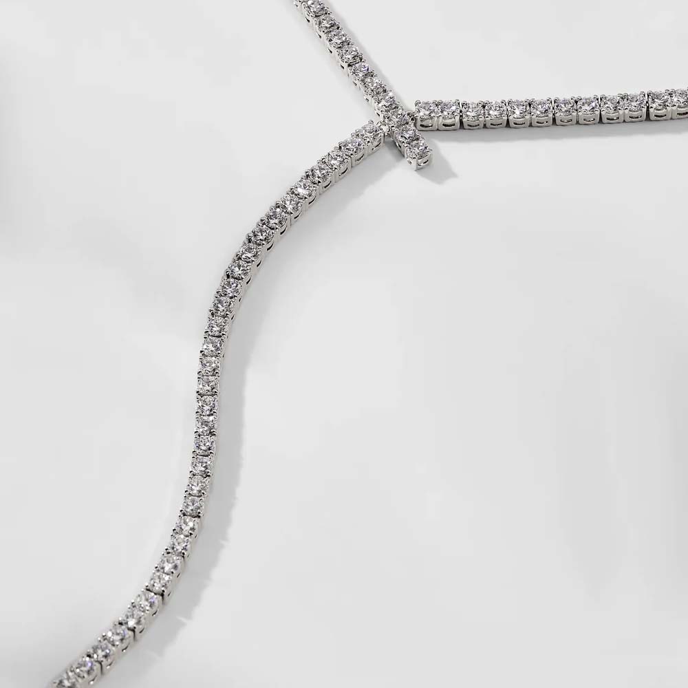 Stonenfans longo em forma de y - Crystal Choker Necklace avaliação e preço
