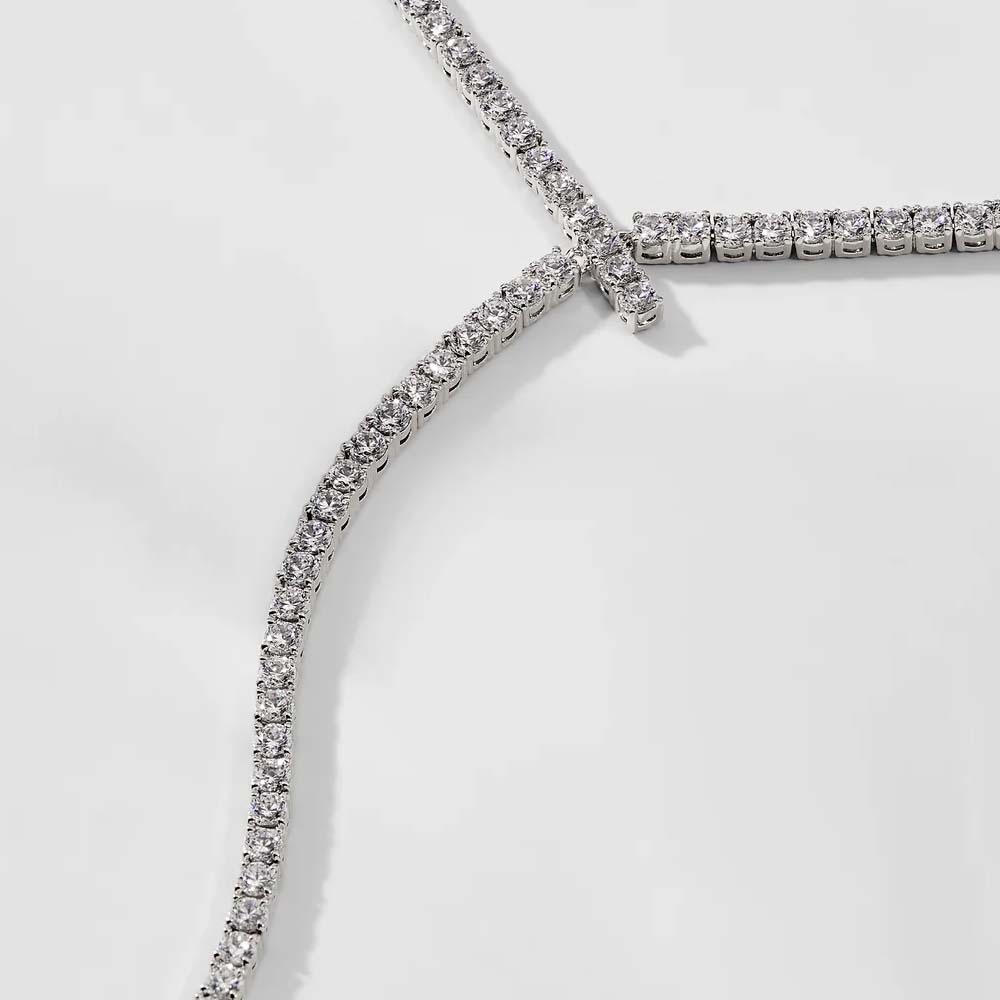 Stonenfans longo em forma de y - Crystal Choker Necklace avaliação e preço