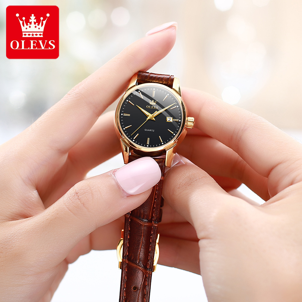 Olevs relógio 6898 relógios fe - Leather Bracelet avaliação e preço