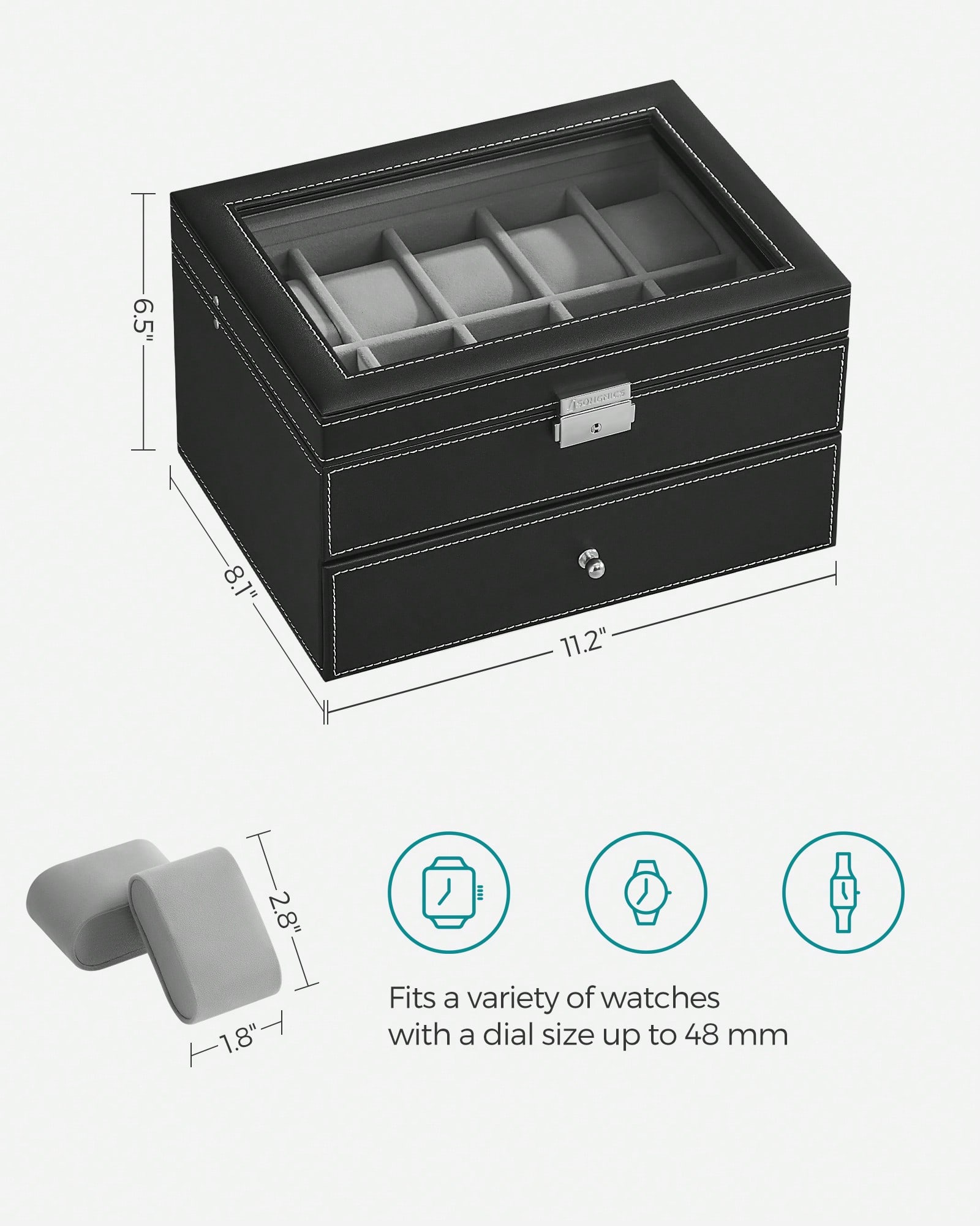 Caixa para Relógios com 20 Com - Jewelry Watches For Men avaliação e preço