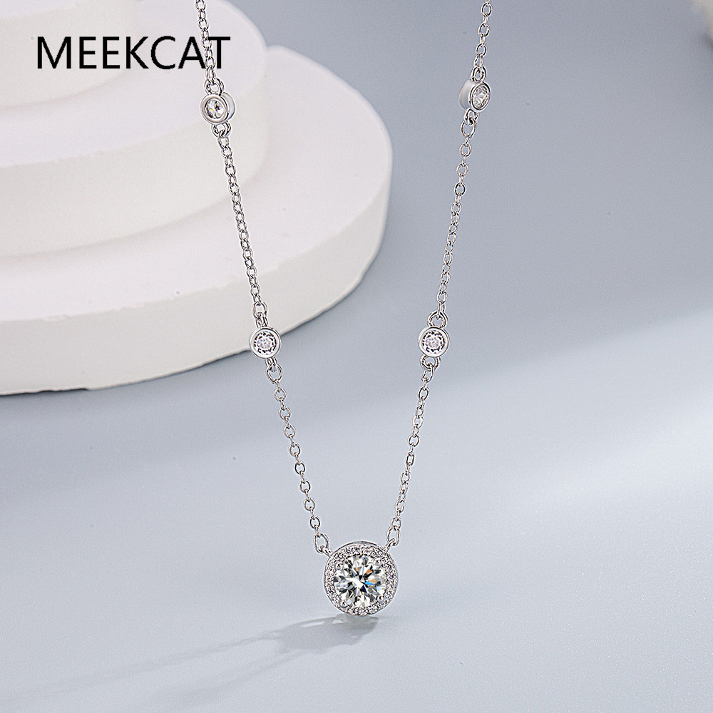 Colares de Moissanite 1/2/3CT  - Crystal Choker Necklace avaliação e preço
