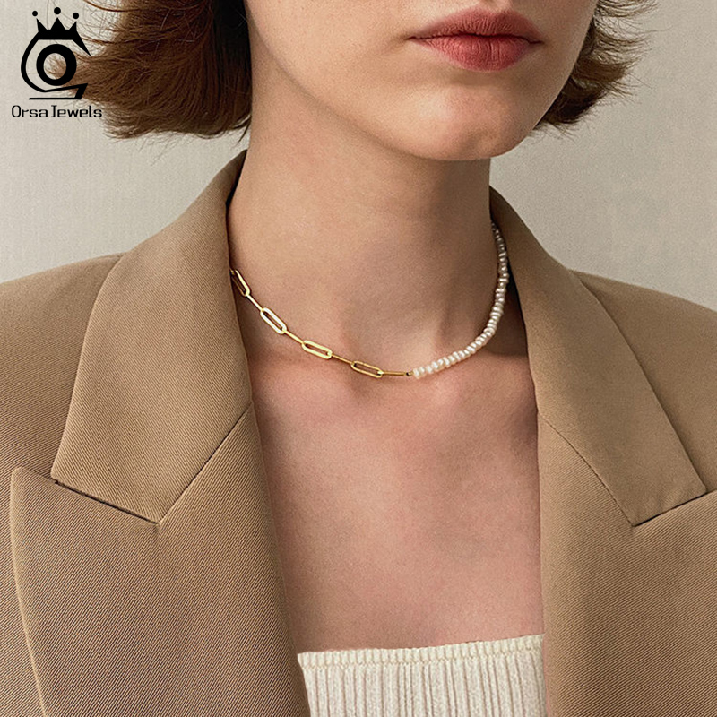 ORSA JEWELS Colar de corrente  - Crystal Choker Necklace avaliação e preço