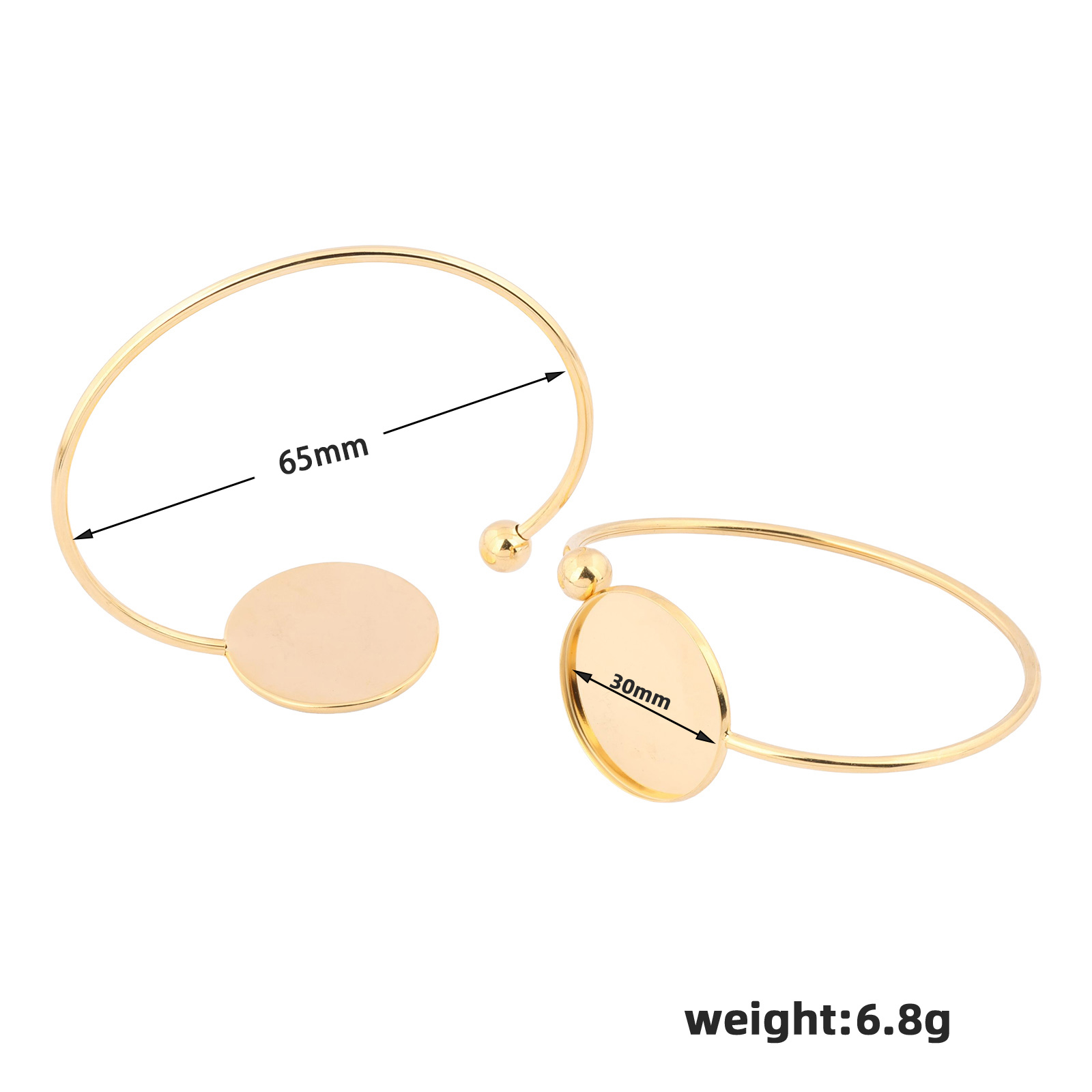 2 peças de bases para pulseira - Cuff Bangle Bracelet avaliação e preço