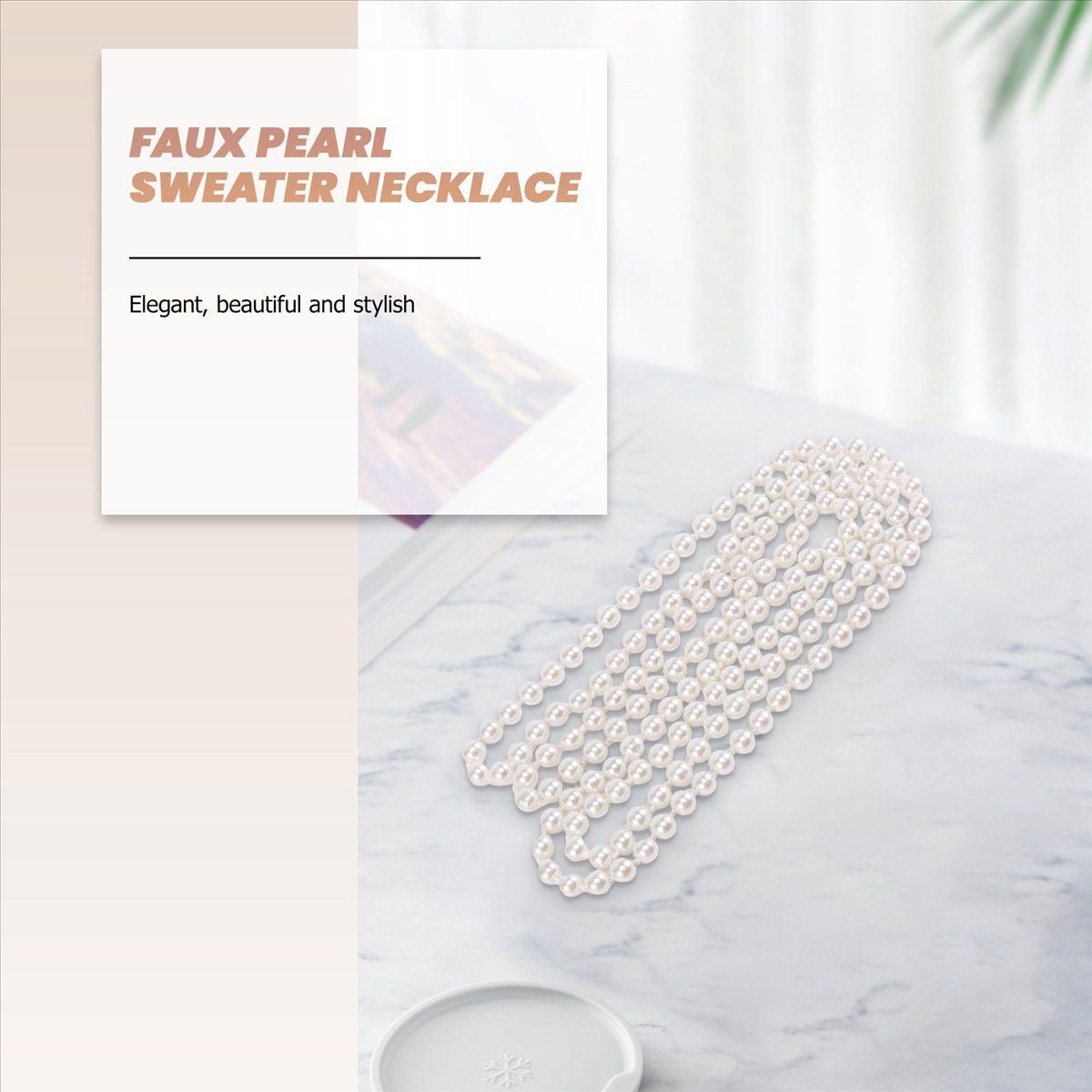 Colar de corrente de suéter lo - Pearl Necklace avaliação e preço