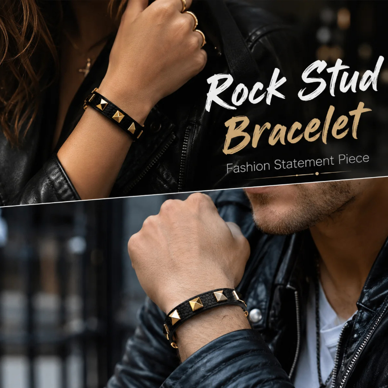 Pulseira de Couro Punk em 10 C - Cuff Bangle Bracelet avaliação e preço
