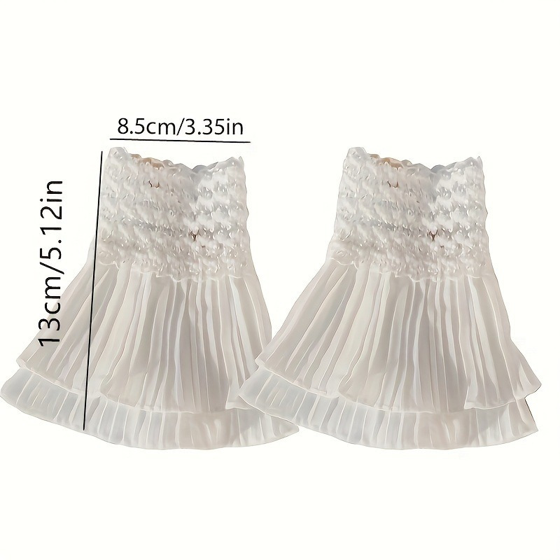 Punhos Falsos com Babado Duplo - Cuff Bangle Bracelet avaliação e preço