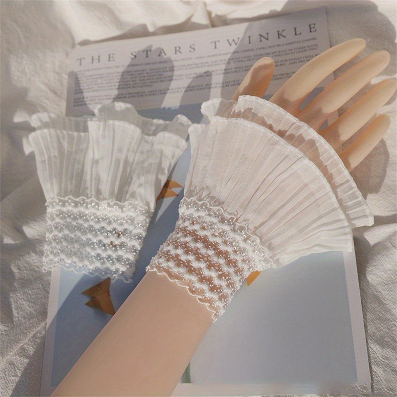 Punhos Falsos com Babado Duplo - Cuff Bangle Bracelet avaliação e preço