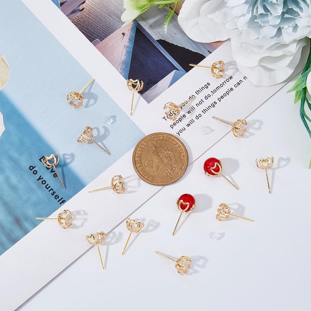 30 peças brinco montagem 4 cor - Pearl Stud Earrings avaliação e preço