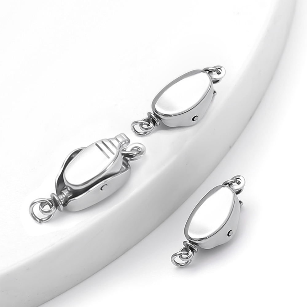 5 pçs titânio aço colar fivela - Pearl Necklace avaliação e preço