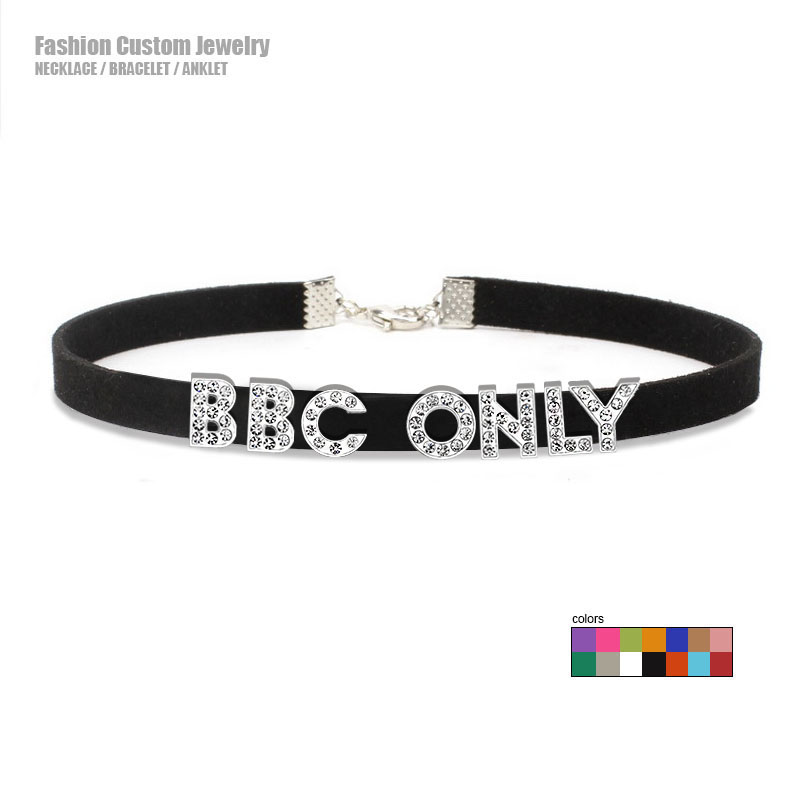 Strass carta bbc apenas colar  - Crystal Choker Necklace avaliação e preço