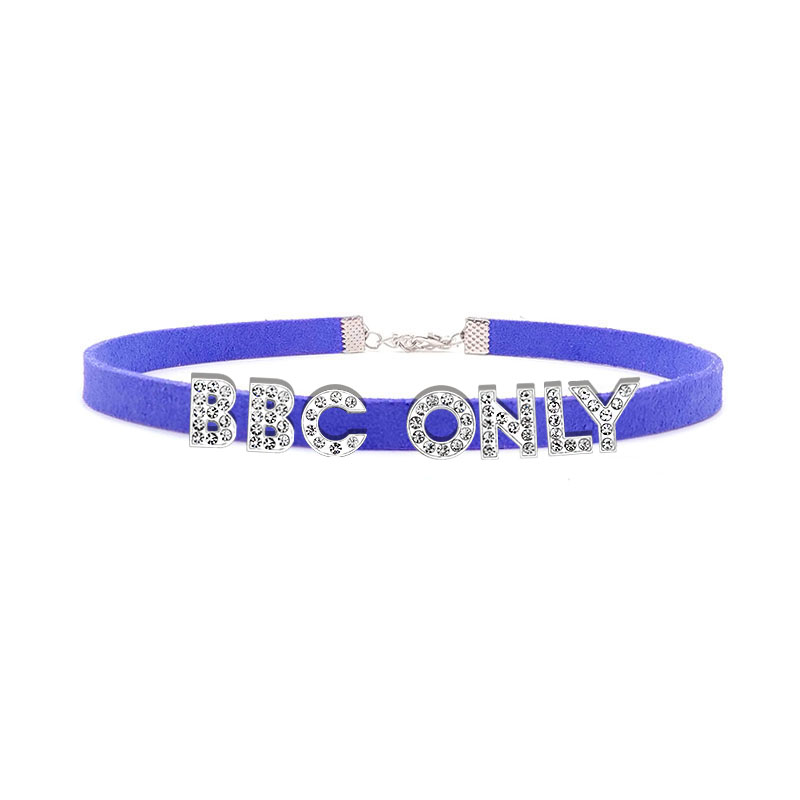 Strass carta bbc apenas colar  - Crystal Choker Necklace avaliação e preço