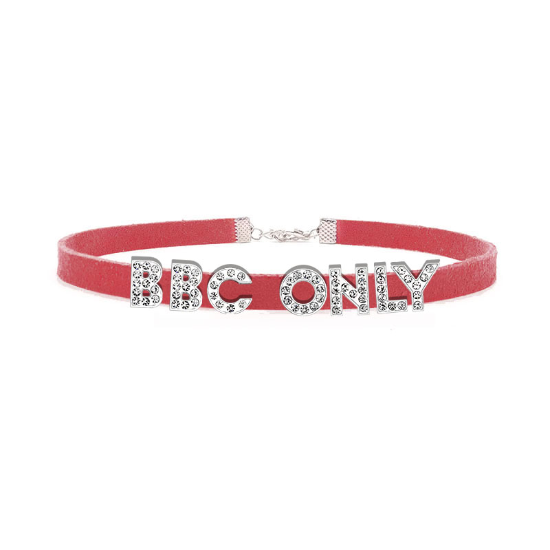 Strass carta bbc apenas colar  - Crystal Choker Necklace avaliação e preço