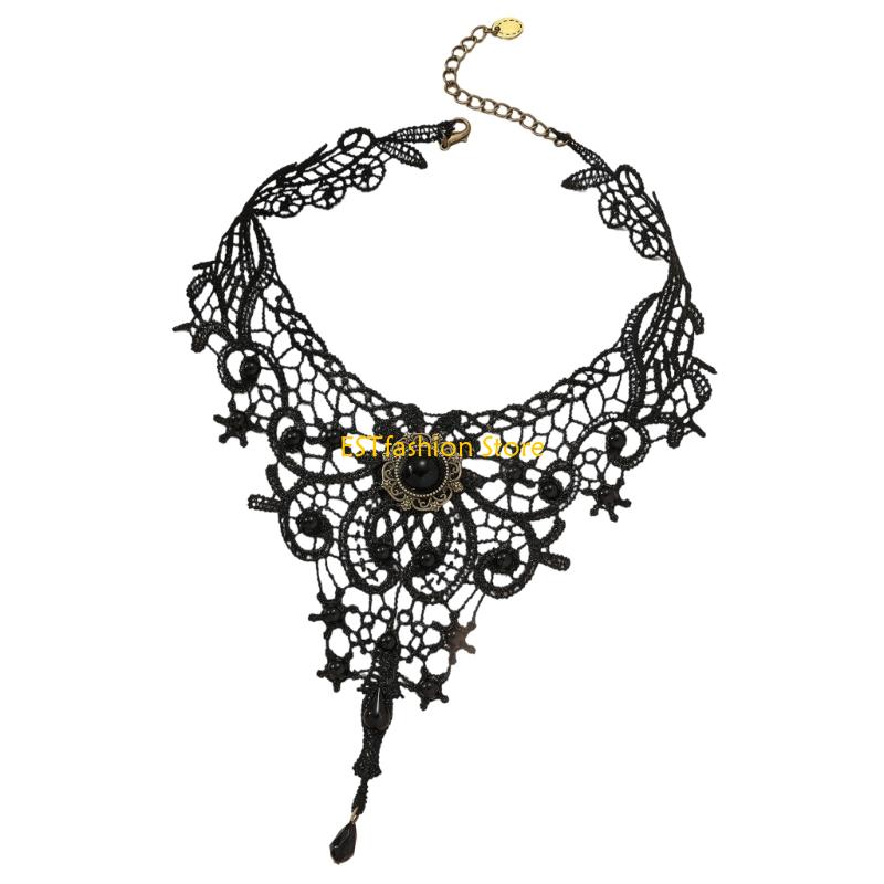 Y5gc gargantilha renda gótica  - Crystal Choker Necklace avaliação e preço
