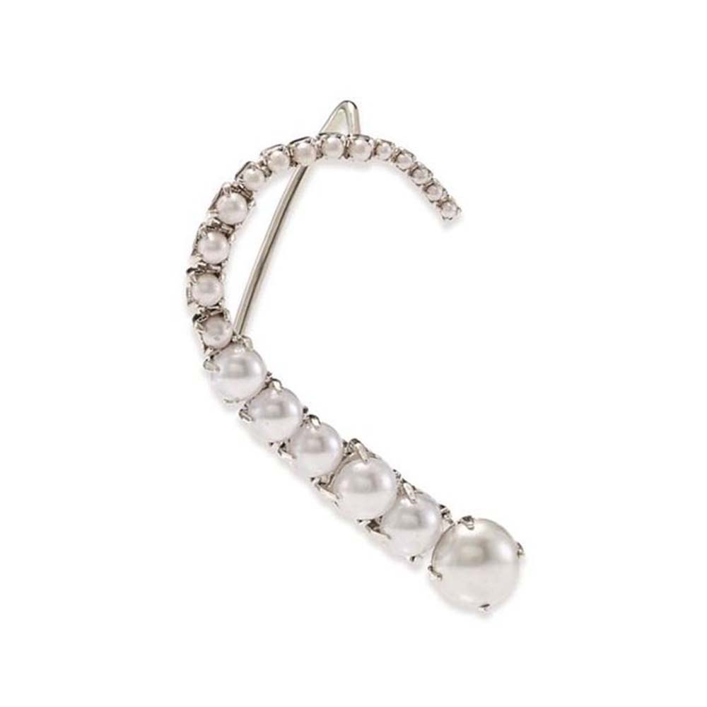Stonefans Pearl Ear Clips Sem  - Pearl Stud Earrings avaliação e preço