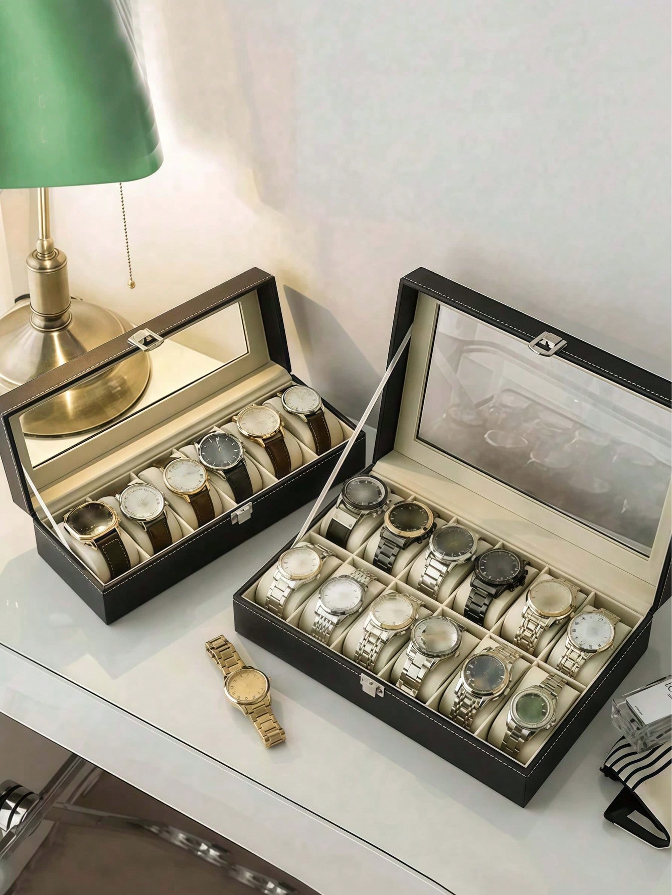 Caixa de Relógio de Couro com  - Jewelry Watches For Men avaliação e preço