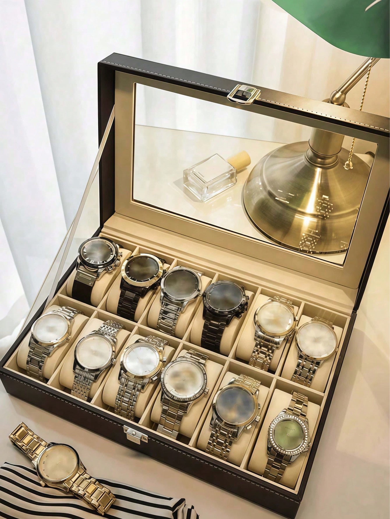 Caixa de Relógio de Couro com  - Jewelry Watches For Men avaliação e preço
