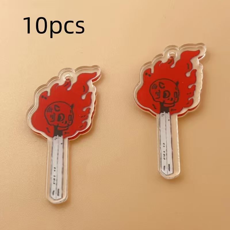 Pingente de crânio em acrílico - Drop Earrings avaliação e preço