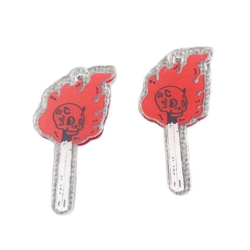 Pingente de crânio em acrílico - Drop Earrings avaliação e preço