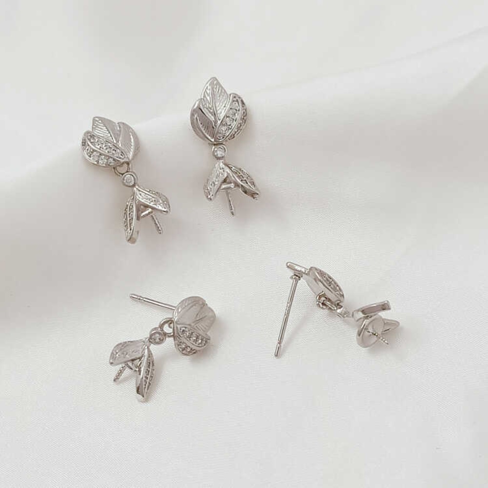 14k micro-zircônio barroco esc - Pearl Stud Earrings avaliação e preço