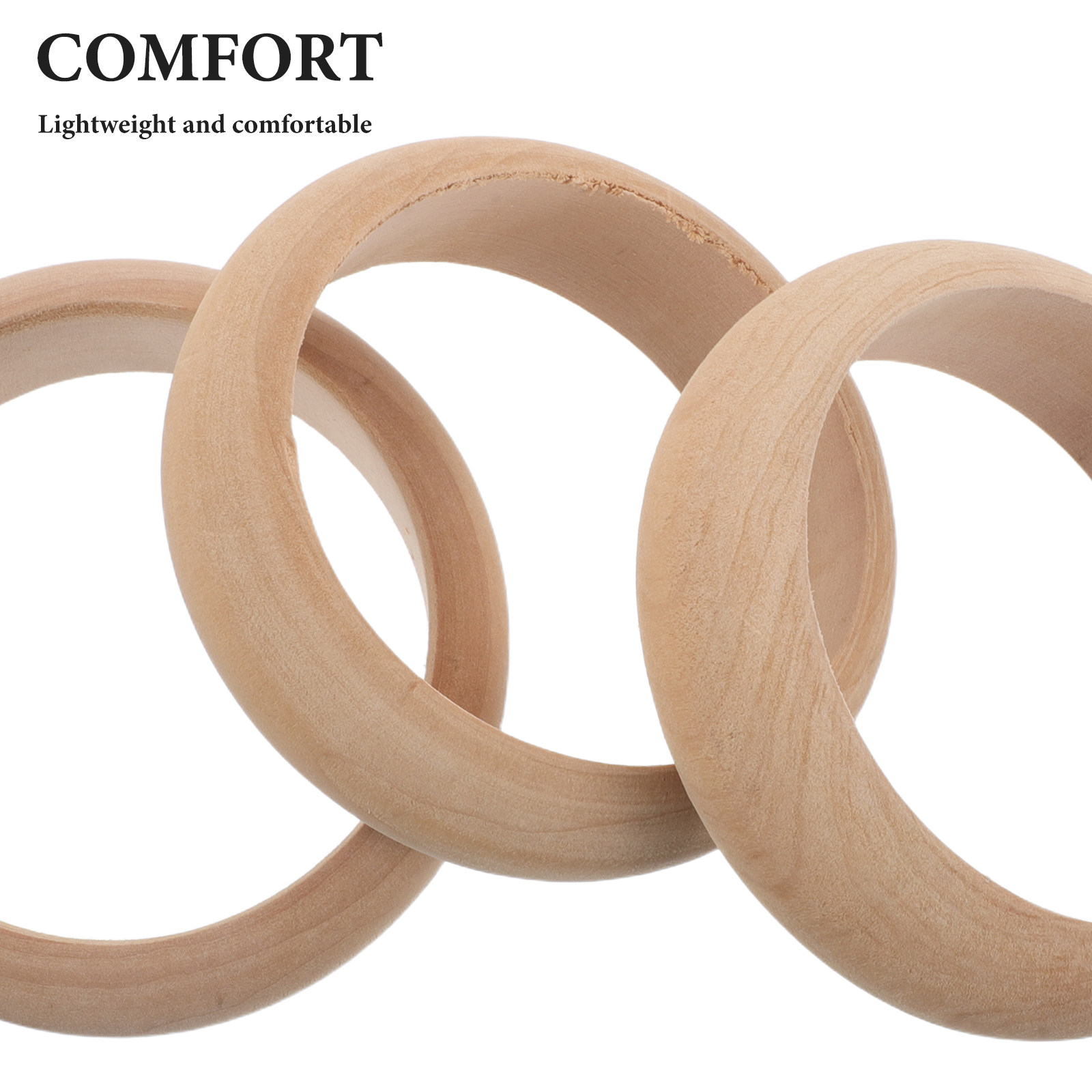 4 Peças de Pulseiras de Madeir - Cuff Bangle Bracelet avaliação e preço