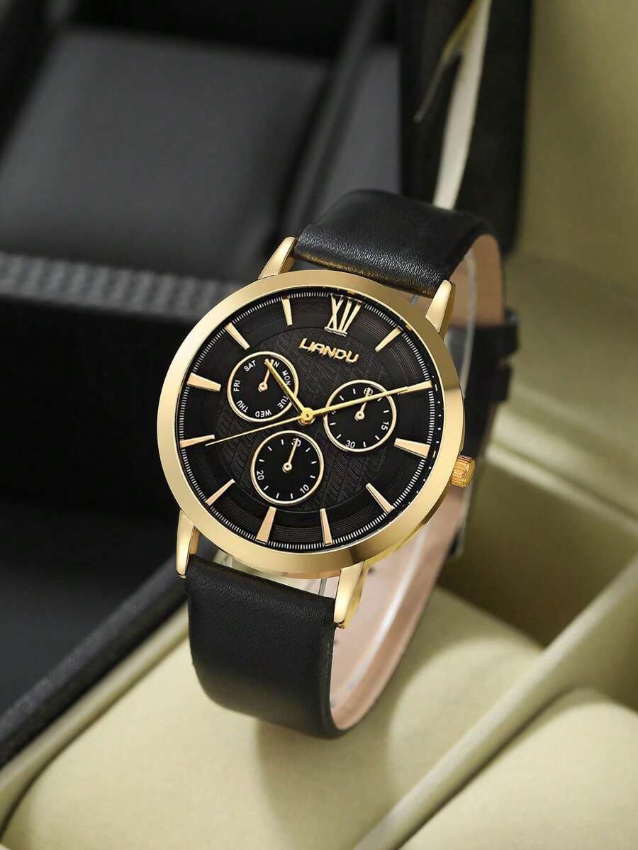 Conjunto de relógio masculino  - Leather Bracelet avaliação e preço