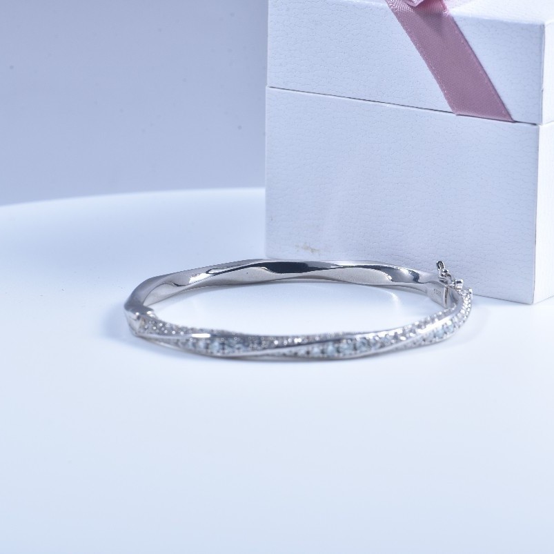 Pulseira de Prata Esterlina s9 - Cuff Bangle Bracelet avaliação e preço