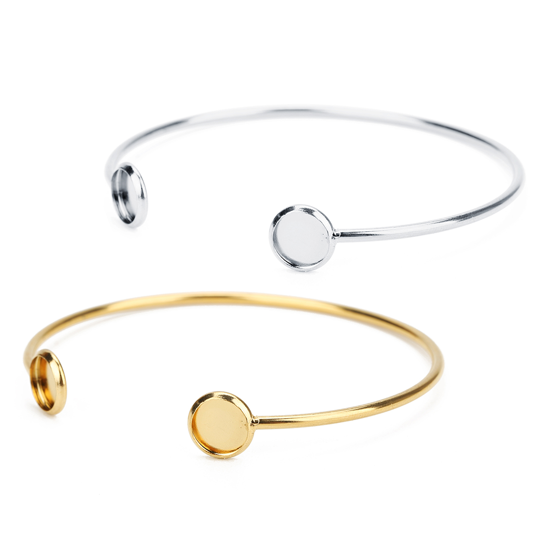 16.6cm pulseira de aço inoxidá - Cuff Bangle Bracelet avaliação e preço
