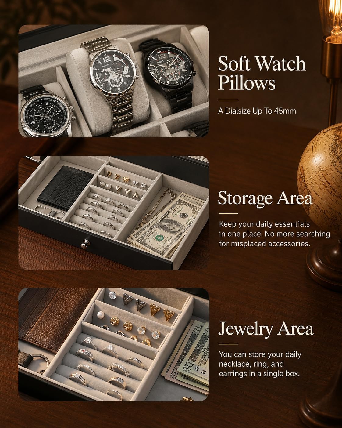 Organizador de Relógios para H - Jewelry Watches For Men avaliação e preço