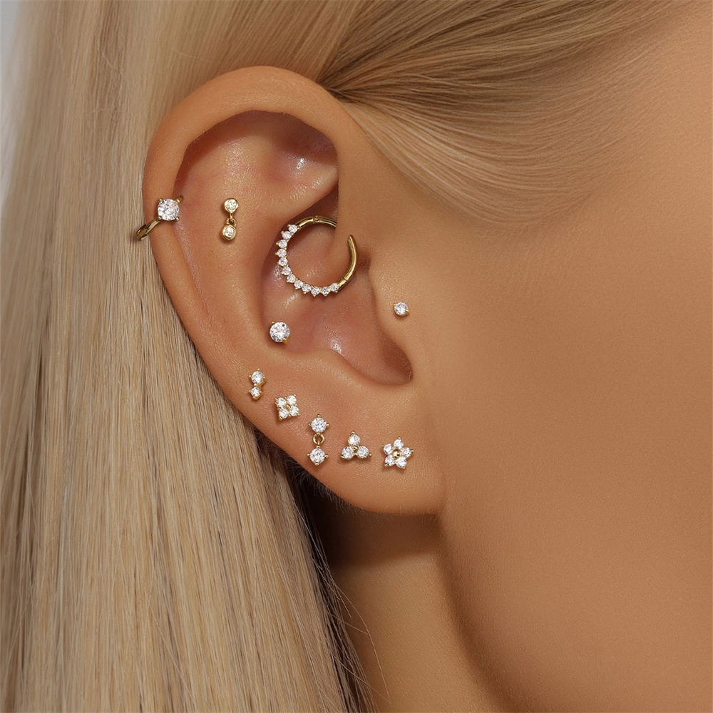 Aide diy zircão pérola brinco  - Pearl Stud Earrings avaliação e preço