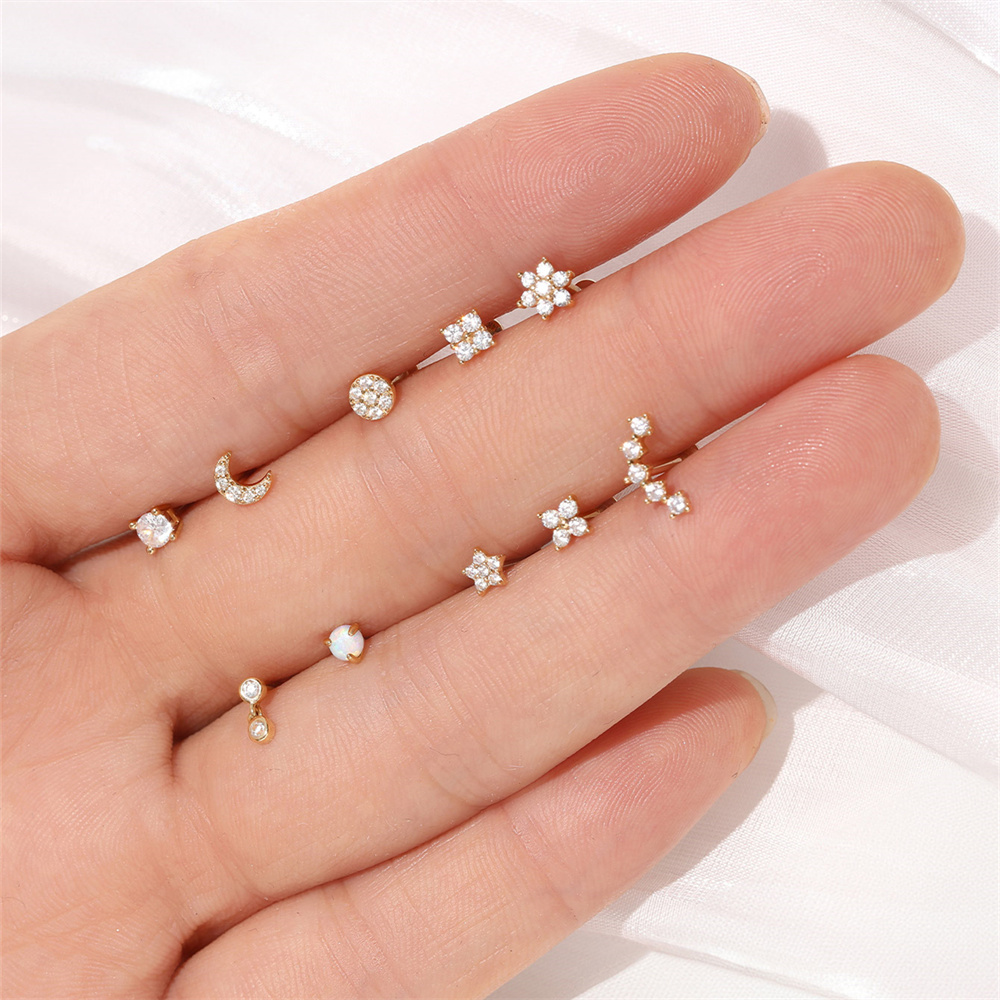 Aide diy zircão pérola brinco  - Pearl Stud Earrings avaliação e preço