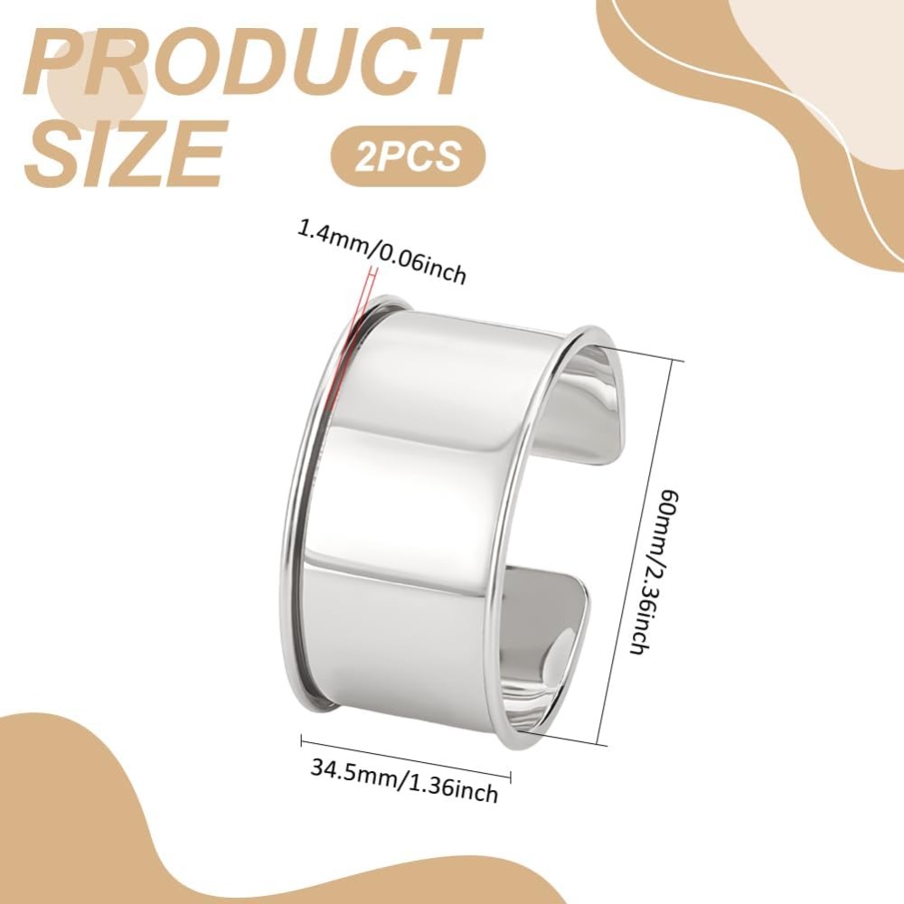 2 pçs platina ranhurada pulsei - Cuff Bangle Bracelet avaliação e preço