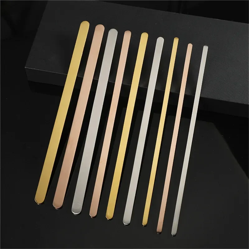 Aço inoxidável manguito reto p - Cuff Bangle Bracelet avaliação e preço
