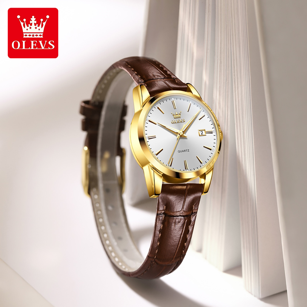 OLEVS 6898 Relógio Feminino Or - Leather Bracelet avaliação e preço