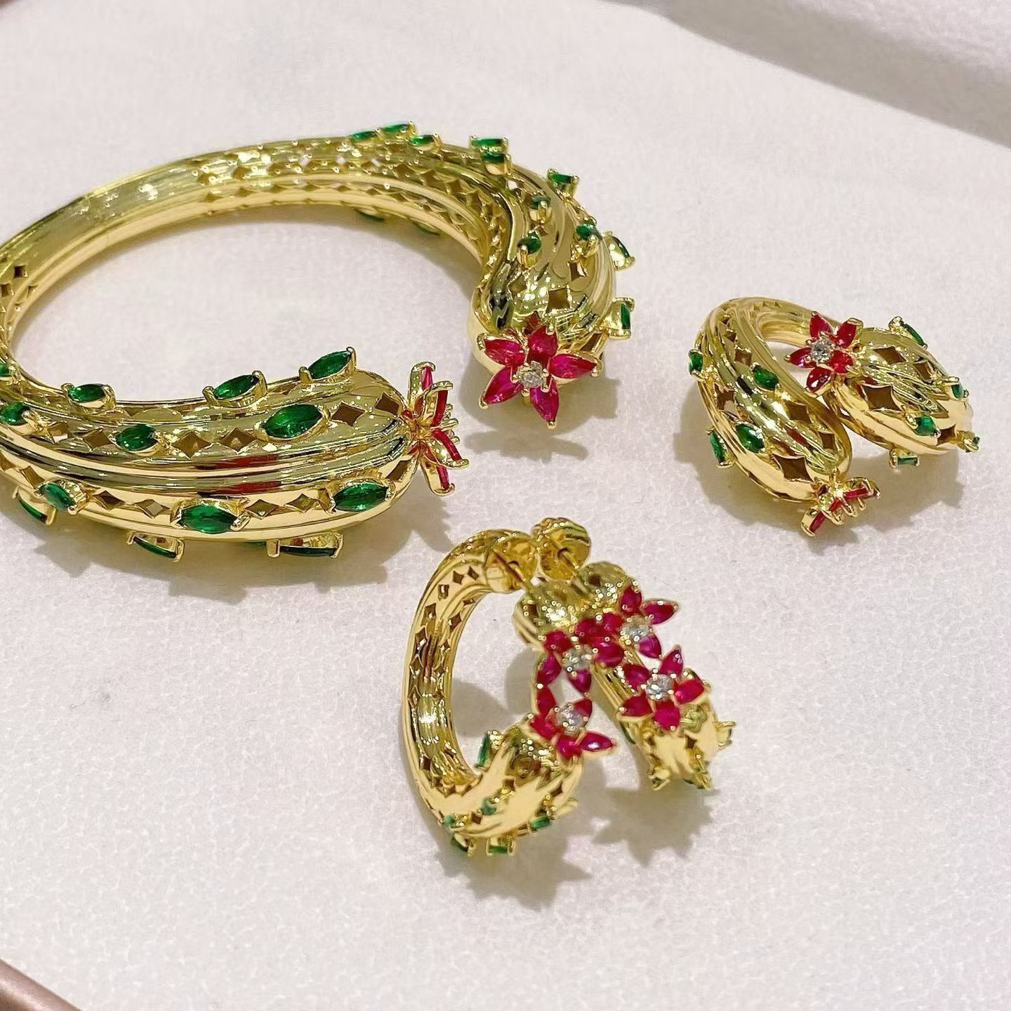 Conjunto de Joias em Prata 925 - Cuff Bangle Bracelet avaliação e preço